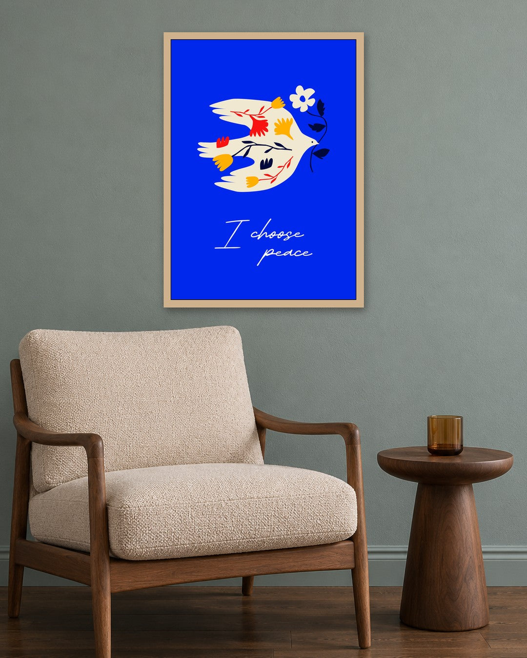 SENT Studio - Artistic Poster No. 8 - oak frame in a room