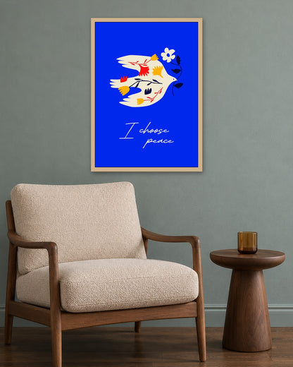 SENT Studio - Artistic Poster No. 8 - oak frame in a room
