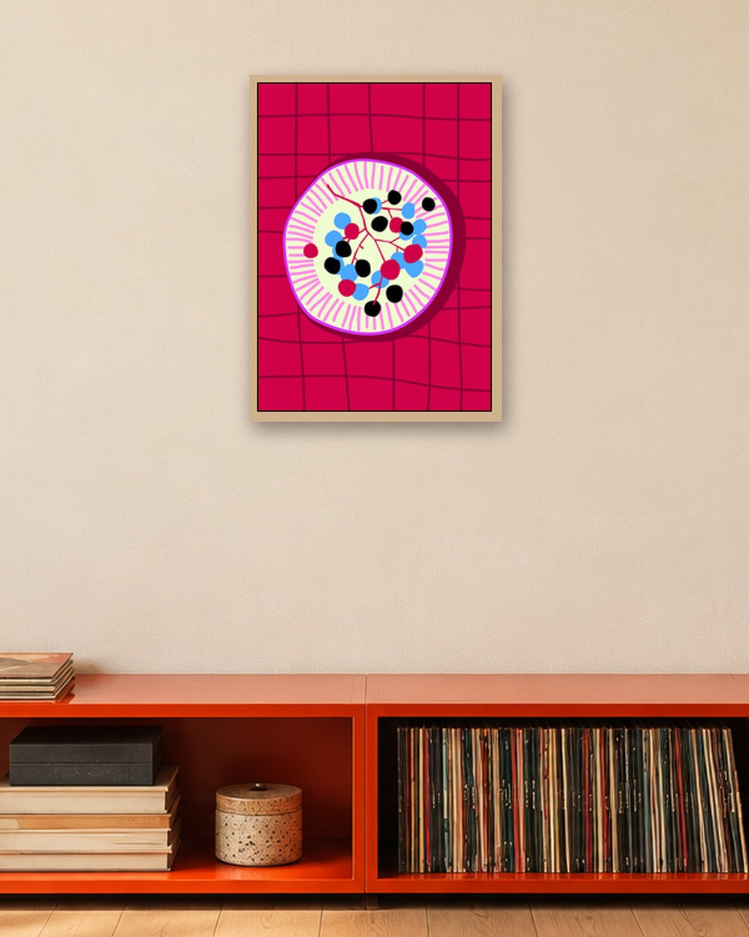 SENT Studio - Artistic Poster No. 42 - oak frame in a room
