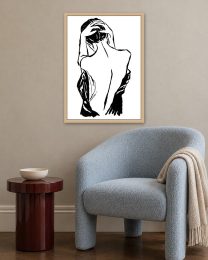 SENT Studio - Dancing Poster No. 61 - oak frame in a room