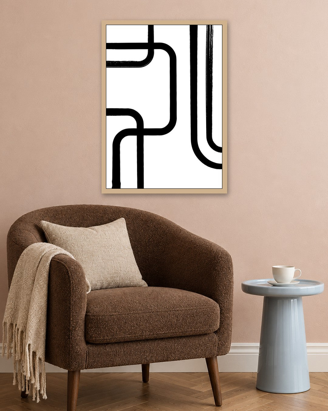 SENT Studio - Bohemian Poster No. 28 - oak frame in a room