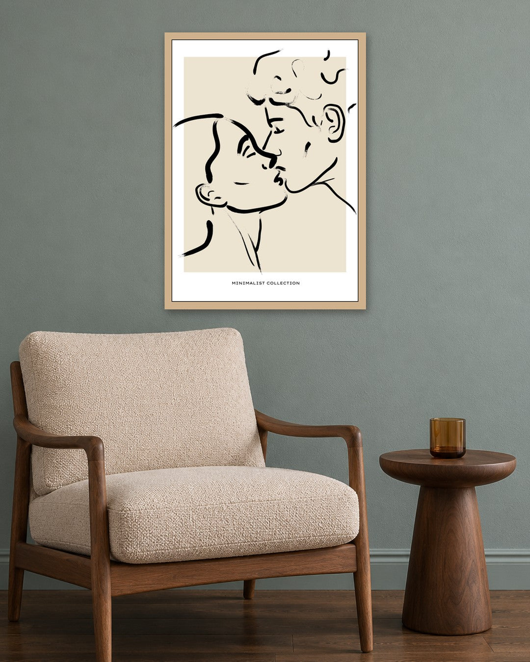 SENT Studio - Bohemian Poster No. 91 - oak frame in a room