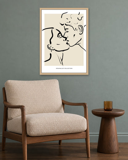 SENT Studio - Bohemian Poster No. 91 - oak frame in a room