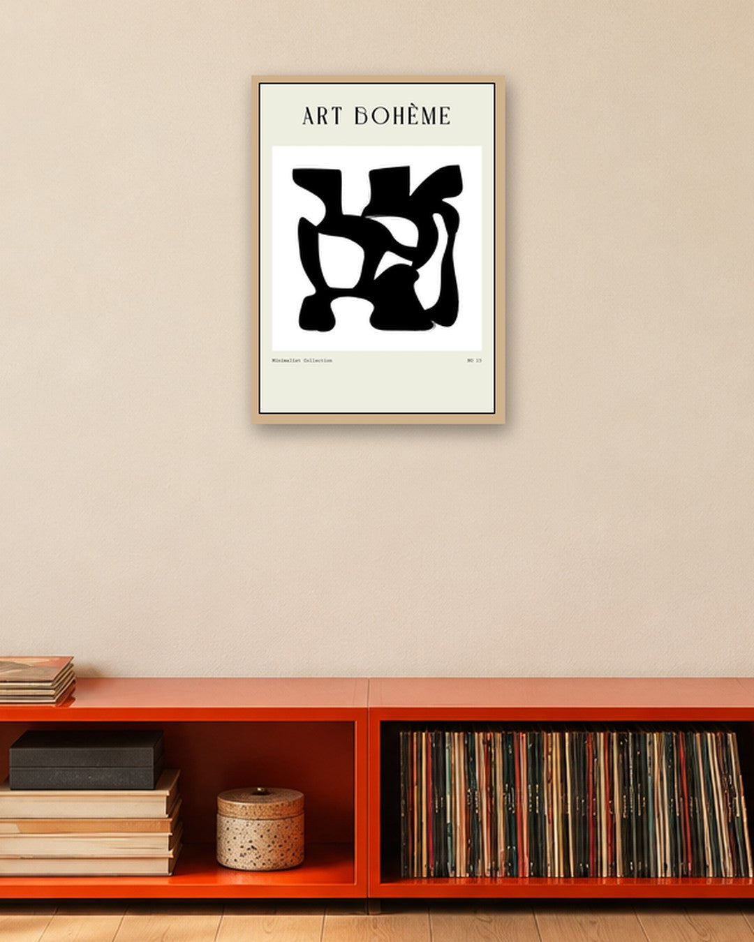 SENT Studio - Bohemian Poster No. 78 - oak frame in a room