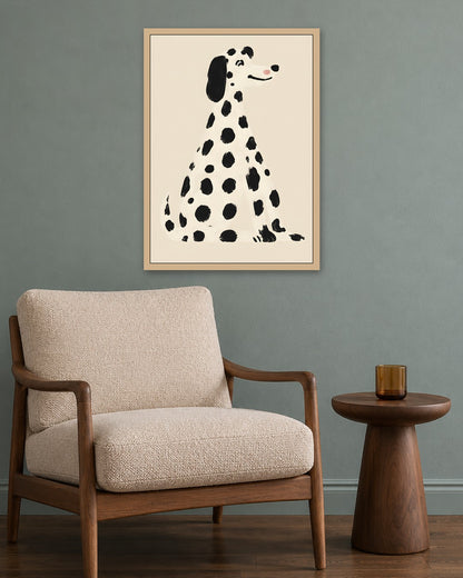 Ayla Heidenberg - Dalmatian Study - oak frame in a room