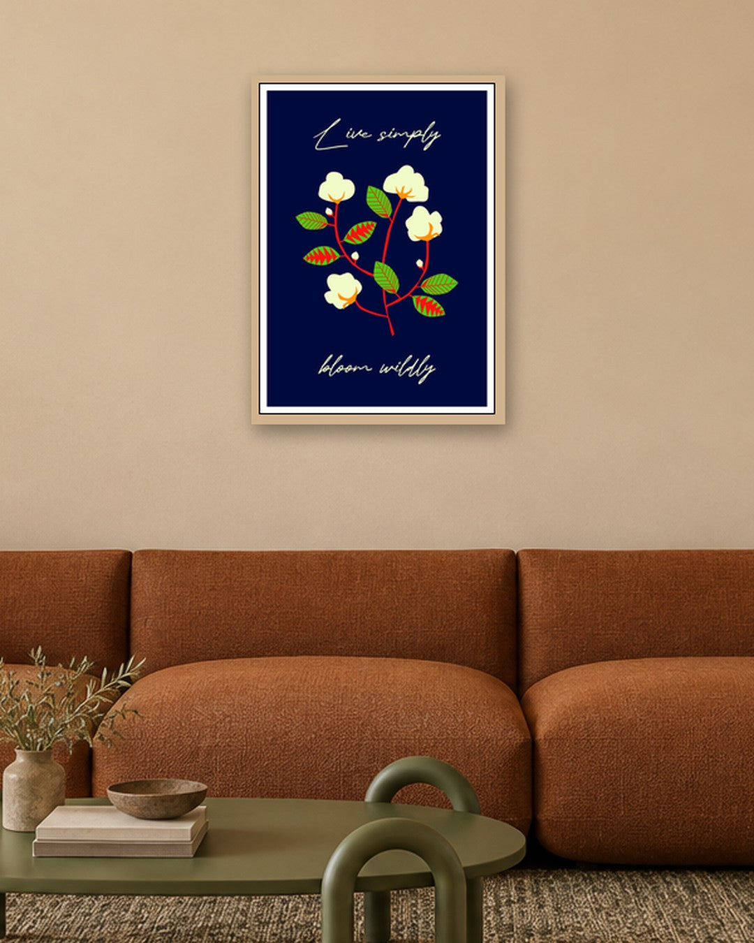 SENT Studio - Artistic Poster No. 49 - oak frame in a room