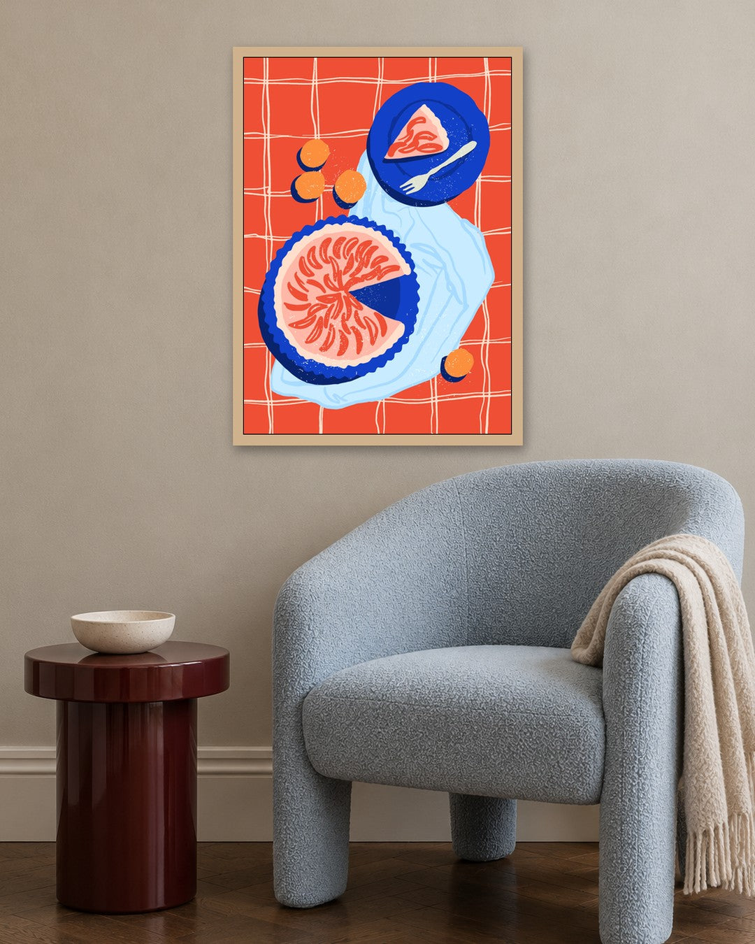 SENT Studio - Cravings Poster No. 15 - oak frame in a room