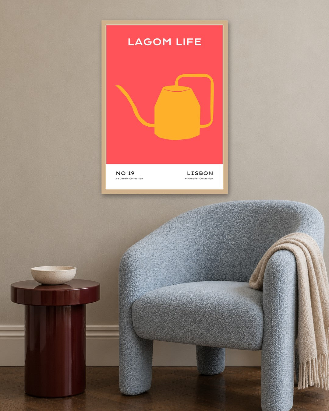 SENT Studio - Abstract Poster No. 17 - oak frame in a room
