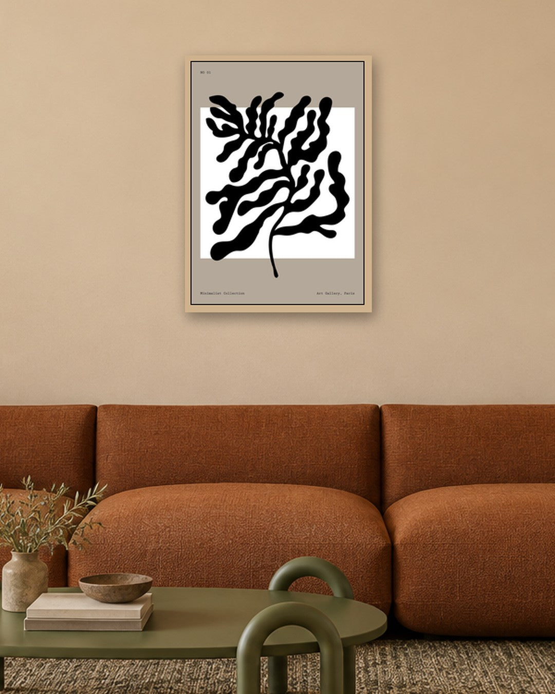 SENT Studio - Bohemian Poster No. 87 - oak frame in a room