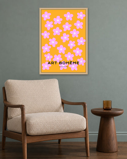 SENT Studio - Abstract Poster No. 25 - oak frame in a room
