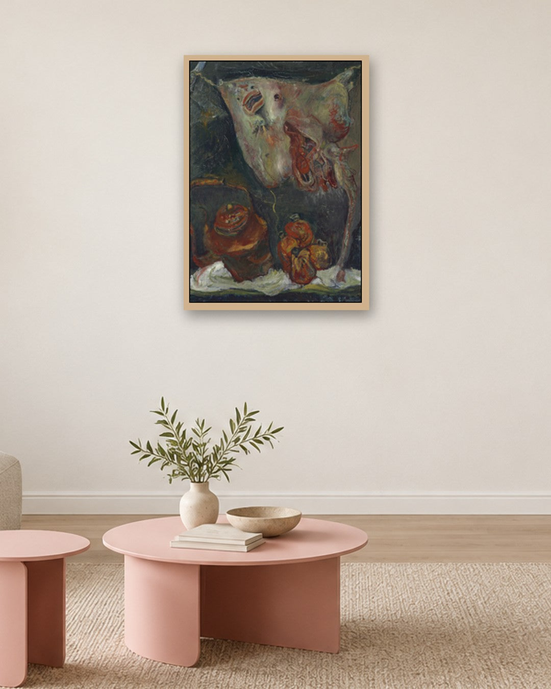 Chaïm Soutine - Still Life with Rayfish - oak frame in a room