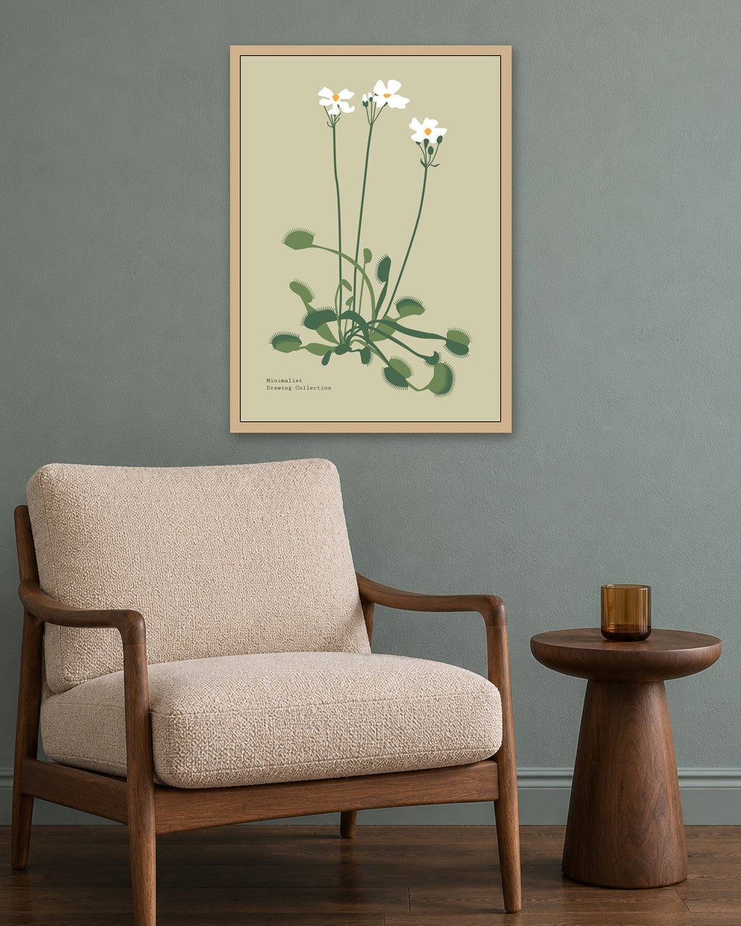 SENT Studio - Botanical Poster No. 45 - oak frame in a room