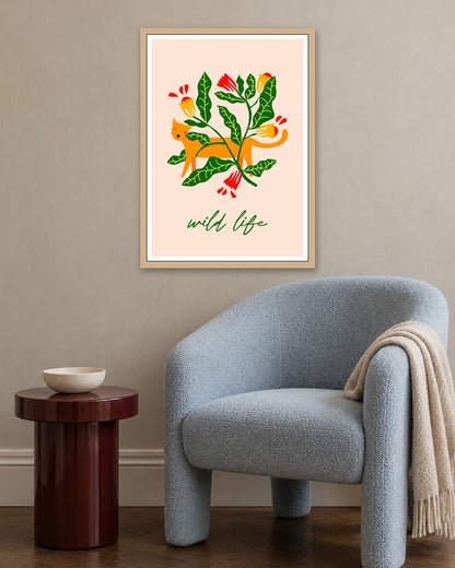 SENT Studio - Artistic Poster No. 14 - oak frame in a room