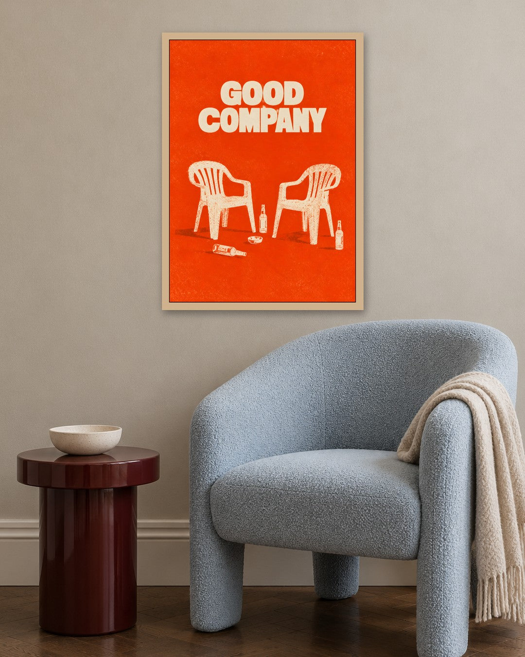 Felicity Hastings - Good Company - oak frame in a room