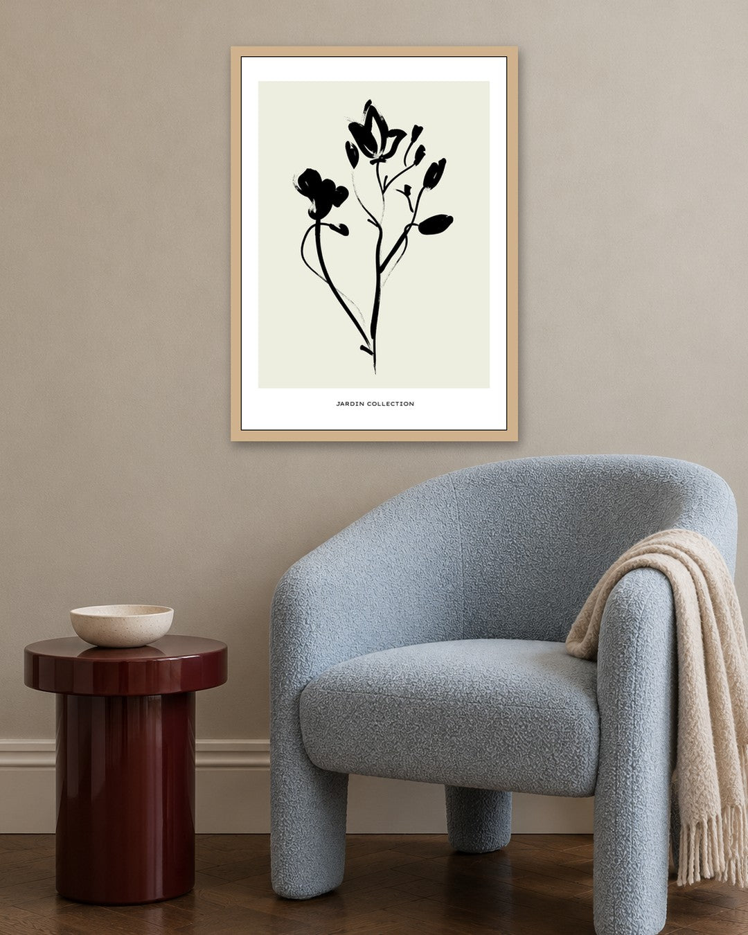 SENT Studio - Bohemian Poster No. 42 - oak frame in a room