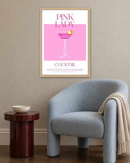 SENT Studio - Cocktail Poster No. 38 - oak frame in a room