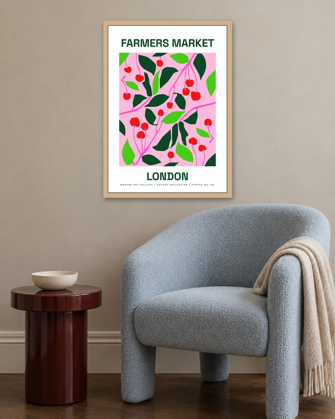 SENT Studio - Artistic Poster No. 58 - oak frame in a room