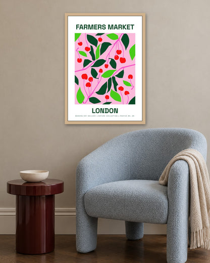 SENT Studio - Artistic Poster No. 58 - oak frame in a room