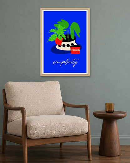 SENT Studio - Artistic Poster No. 52 - oak frame in a room