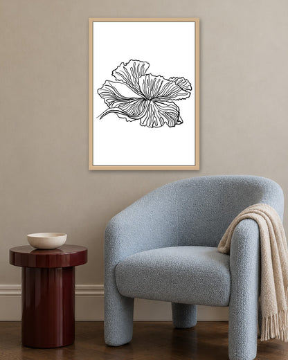SENT Studio - Blooming Flowers Poster No. 23 - oak frame in a room