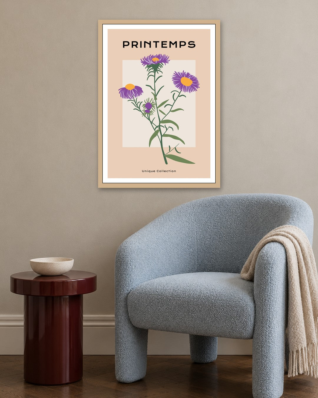 SENT Studio - Botanical Poster No. 44 - oak frame in a room