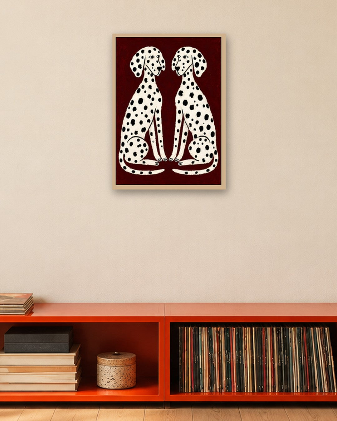 Gracie Cole - Spot Twins - oak frame in a room