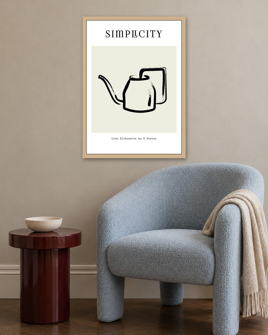 SENT Studio - Bohemian Poster No. 99 - oak frame in a room