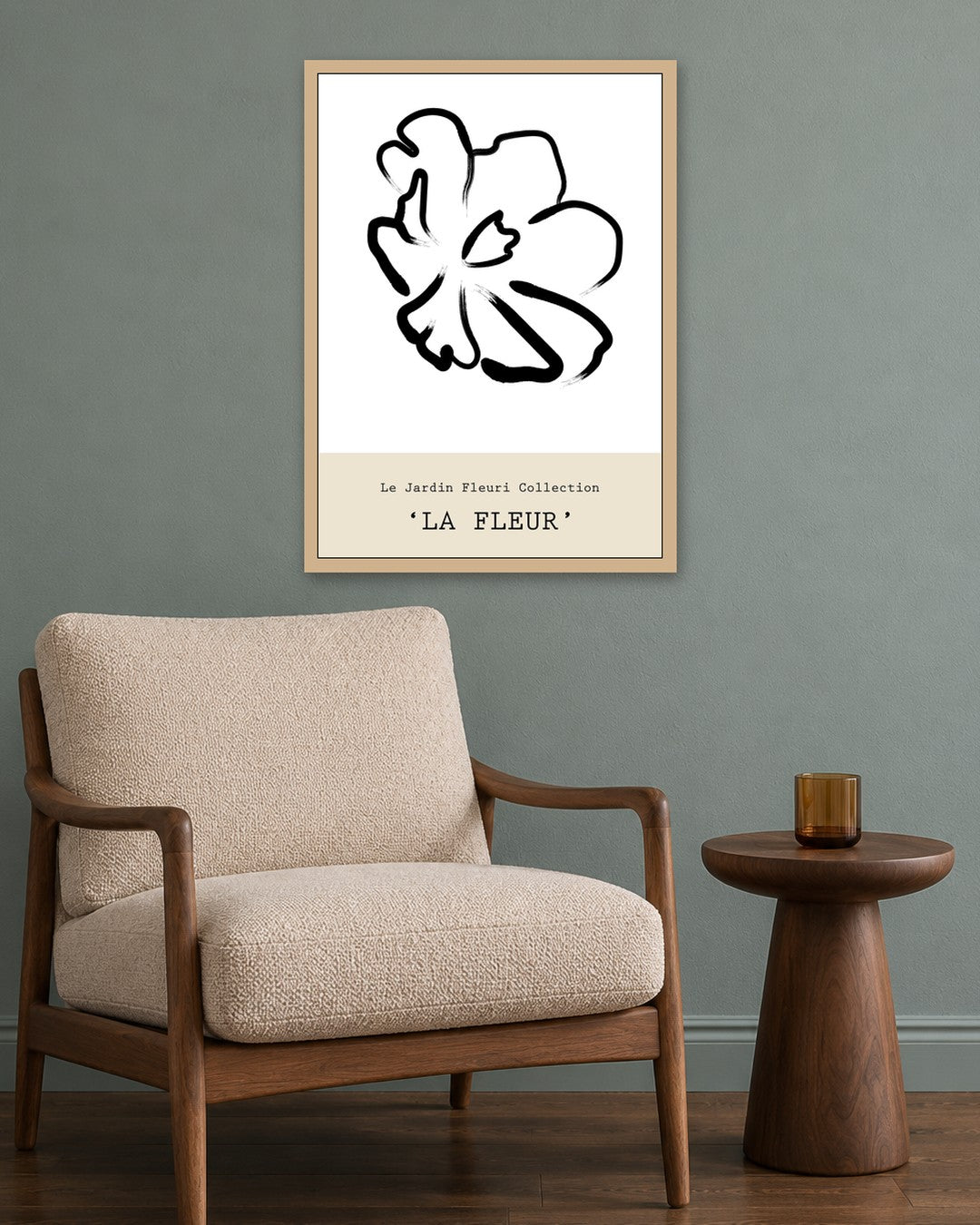 SENT Studio - Bohemian Poster No. 46 - oak frame in a room
