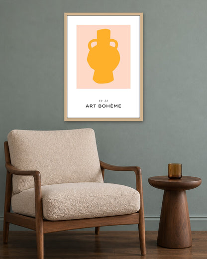 SENT Studio - Abstract Poster No. 64 - oak frame in a room