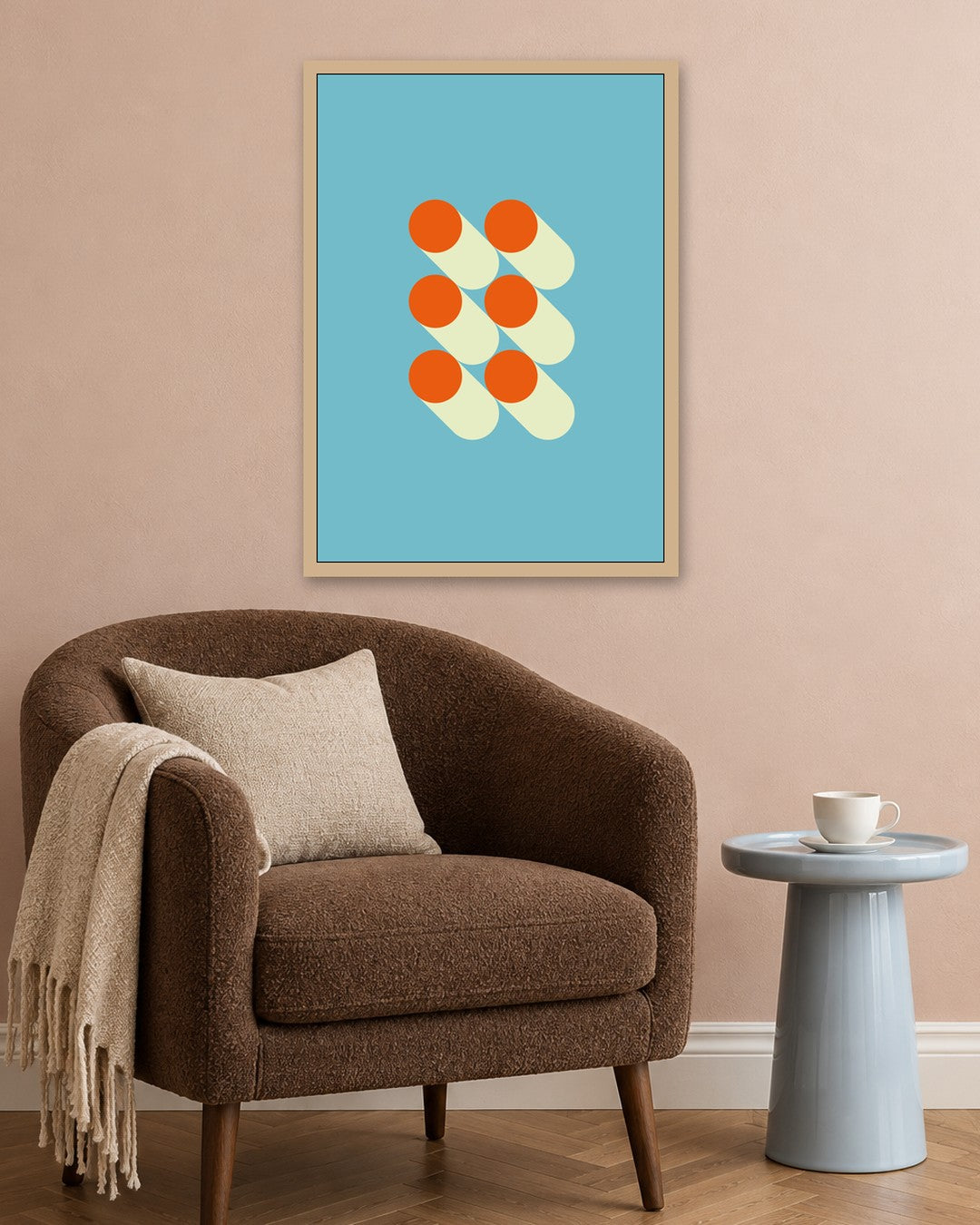Bauhaus - Poster No. 1 - oak frame in a room