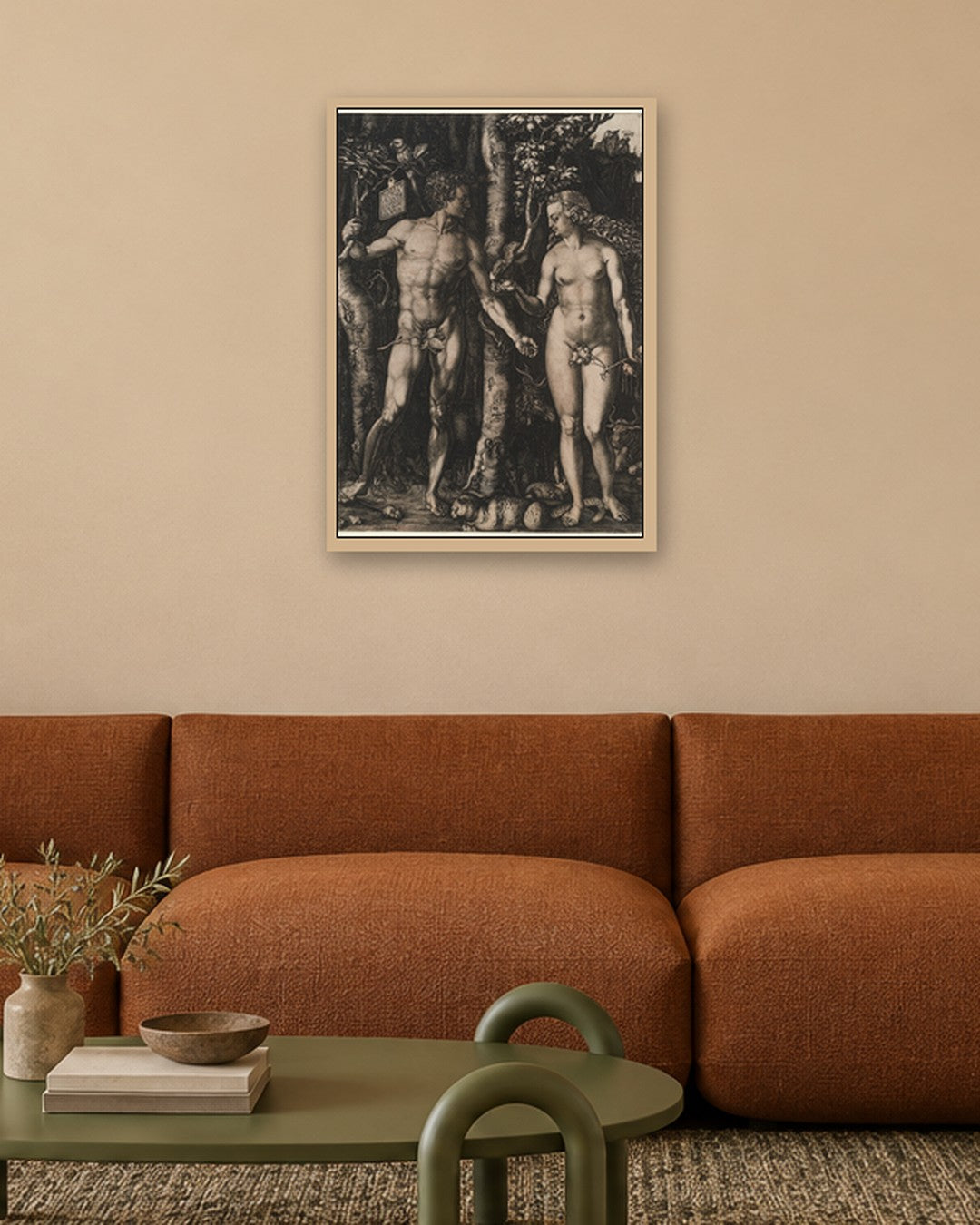 Albrecht Dürer - Adam and Eve - oak frame in a room