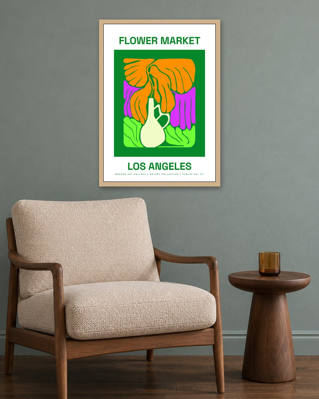 SENT Studio - Artistic Poster No. 41 - oak frame in a room