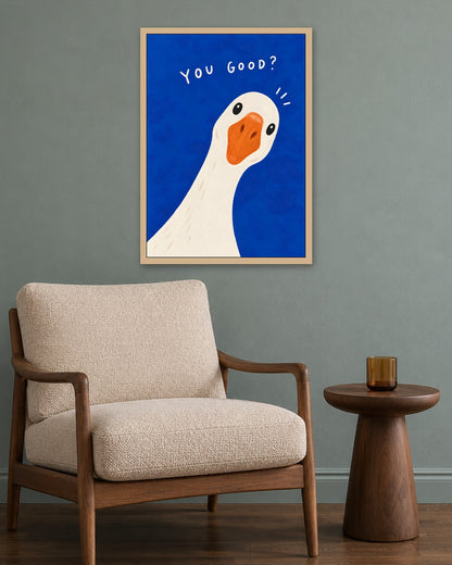 Paige Hilton - You Good? - oak frame in a room