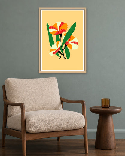 SENT Studio - Artistic Poster No. 51 - oak frame in a room