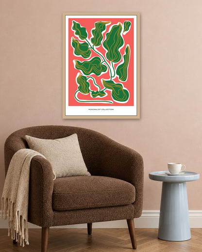 SENT Studio - Aesthetic Poster No. 15 - oak frame in a room