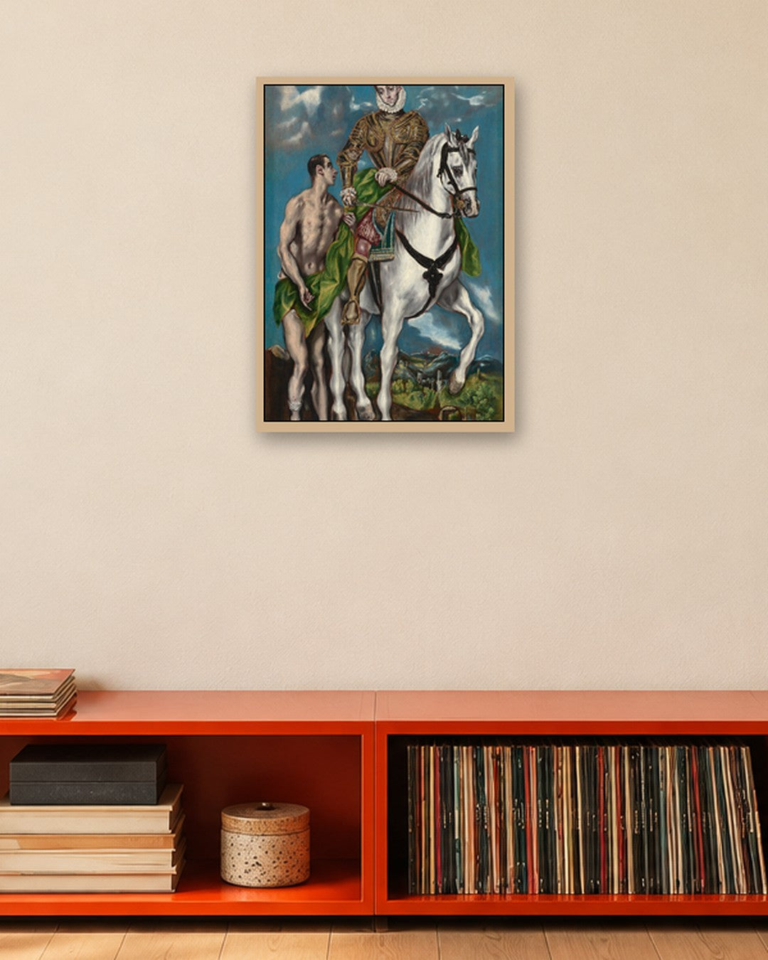 El Greco - Saint Martin and the Beggar - oak frame in a room