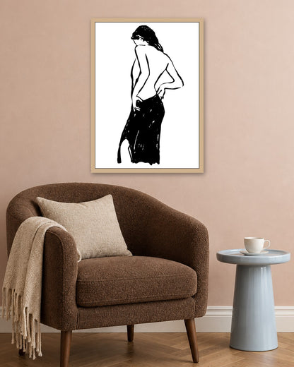 SENT Studio - Dancing Poster No. 50 - oak frame in a room
