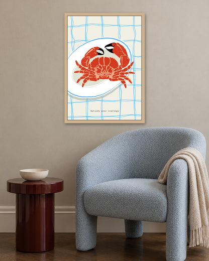 SENT Studio - Cravings Poster No. 12 - oak frame in a room