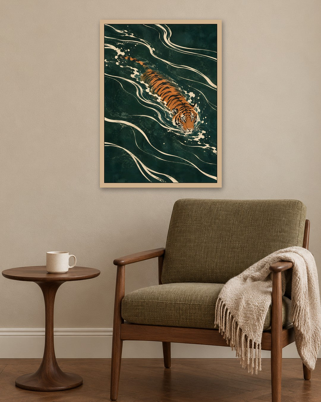 Gracie Cole - Night Swimmer - oak frame in a room