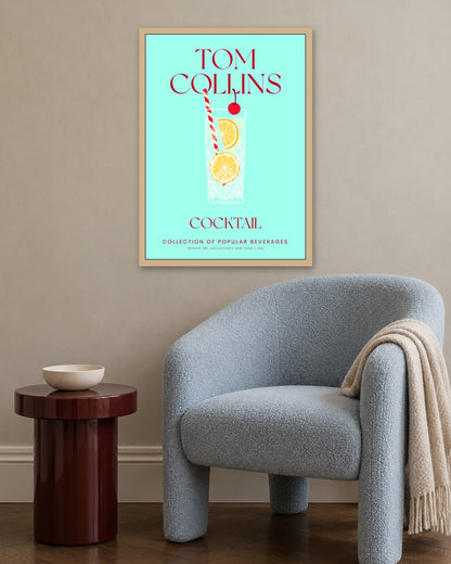 SENT Studio - Cocktail Poster No. 27 - oak frame in a room