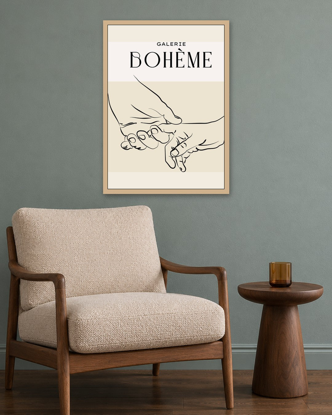 SENT Studio - Bohemian Poster No. 16 - oak frame in a room