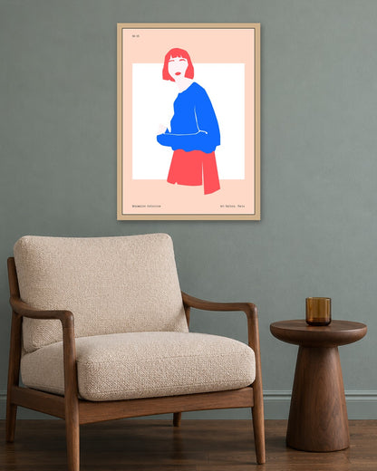 SENT Studio - Abstract Poster No. 7 - oak frame in a room