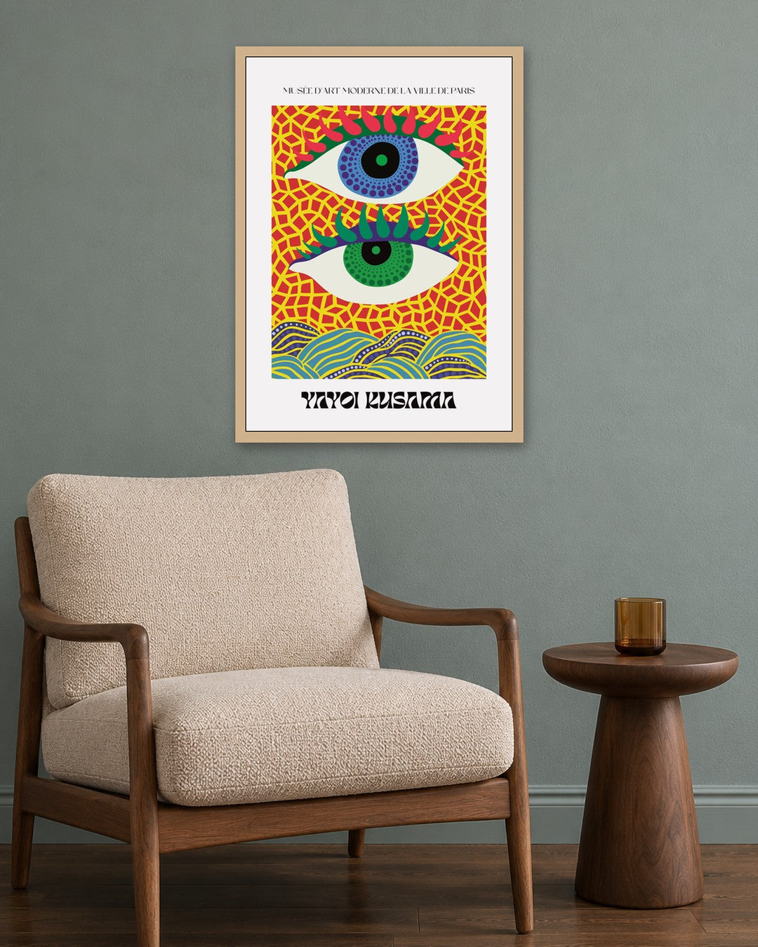 SENT Studio - Watchful Eyes - oak frame in a room