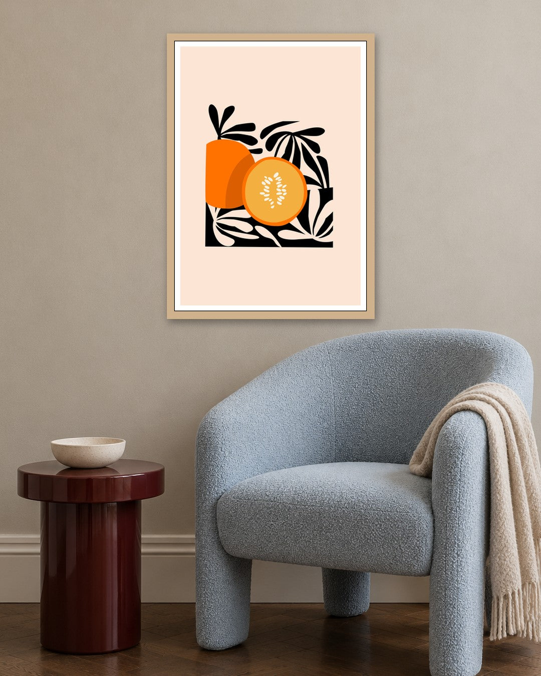 SENT Studio - Artistic Poster No. 11 - oak frame in a room