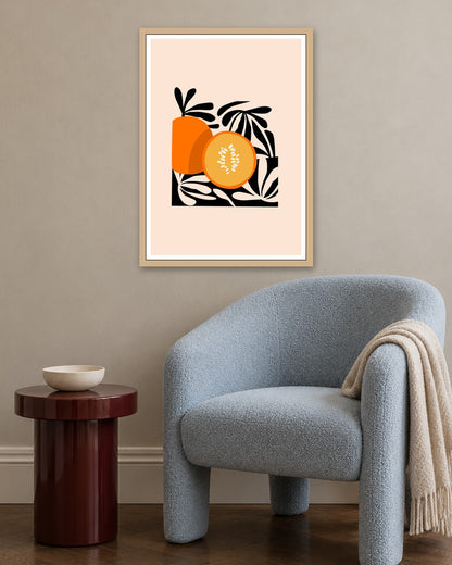 SENT Studio - Artistic Poster No. 11 - oak frame in a room