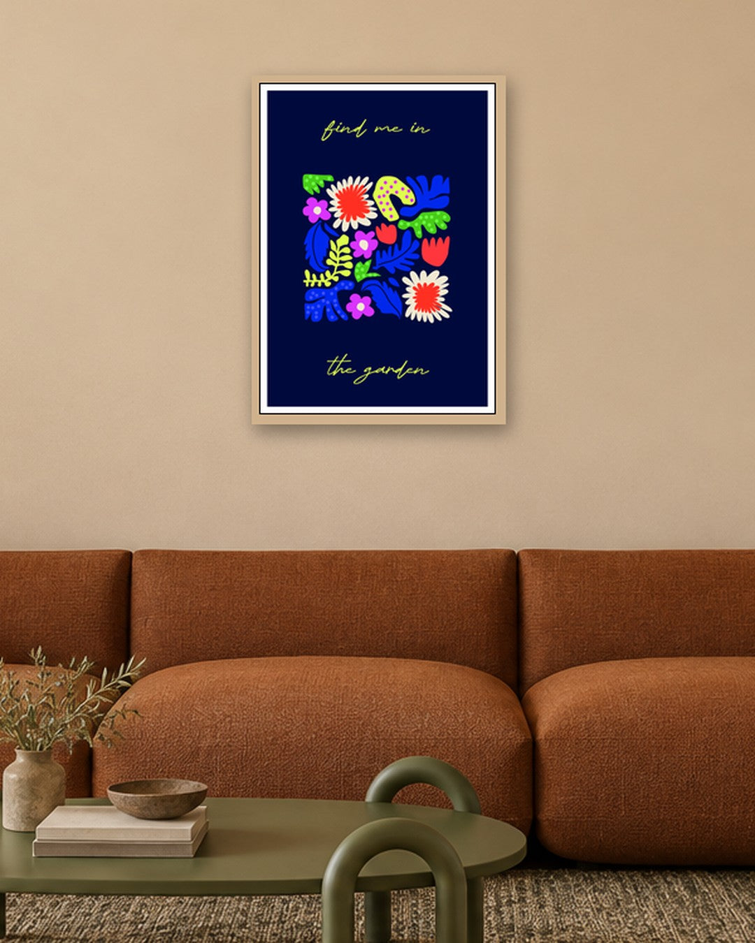 SENT Studio - Artistic Poster No. 44 - oak frame in a room