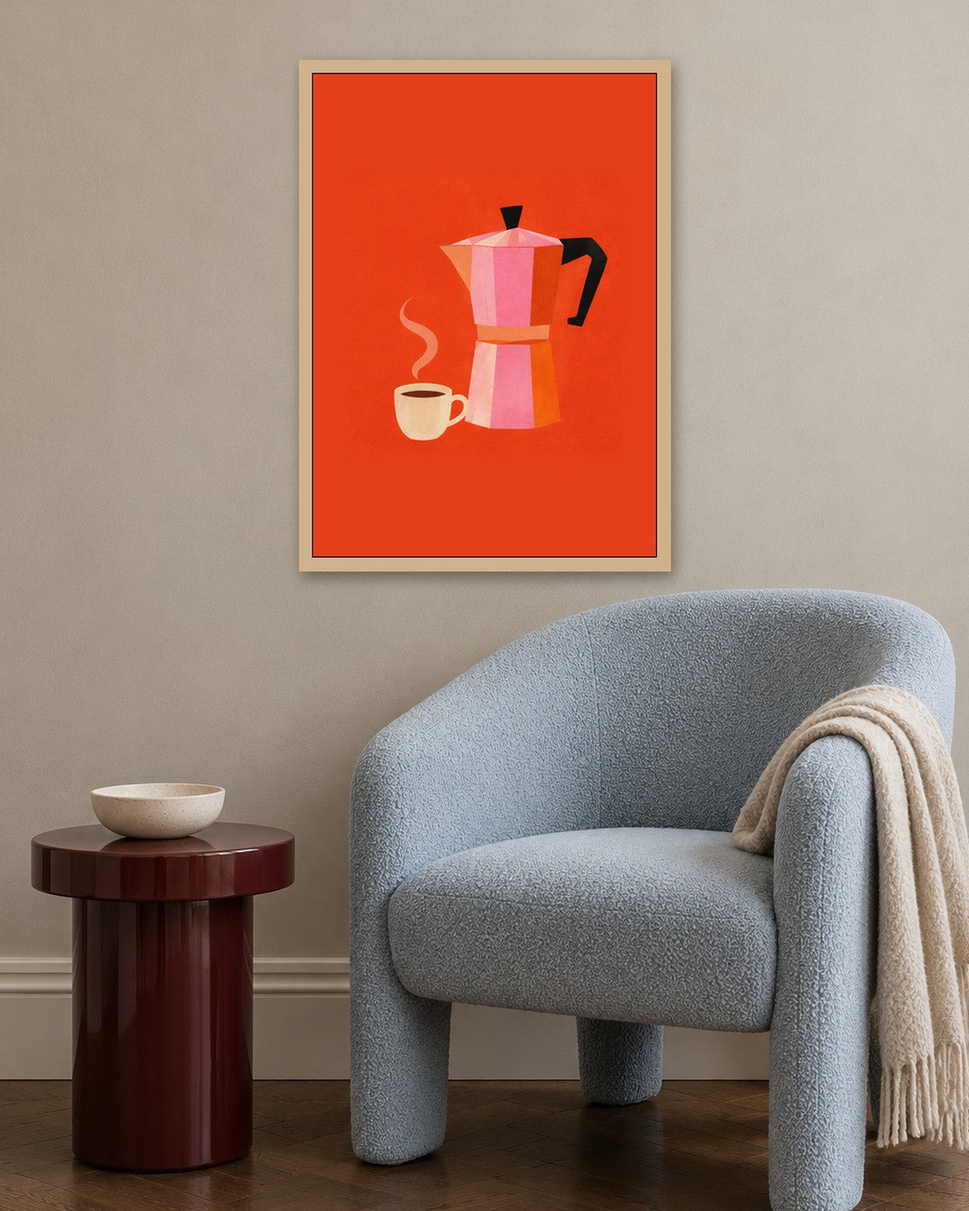 Gracie Cole - Morning Espresso - oak frame in a room