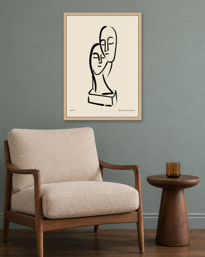 SENT Studio - Bohemian Poster No. 97 - oak frame in a room