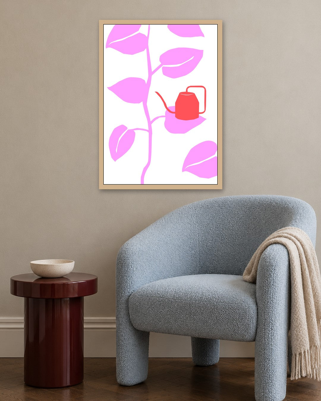 SENT Studio - Abstract Poster No. 70 - oak frame in a room