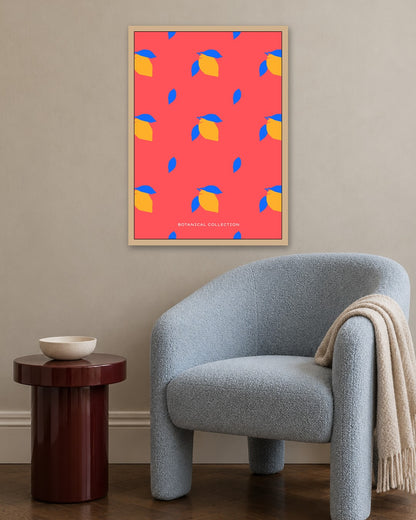 SENT Studio - Abstract Poster No. 49 - oak frame in a room